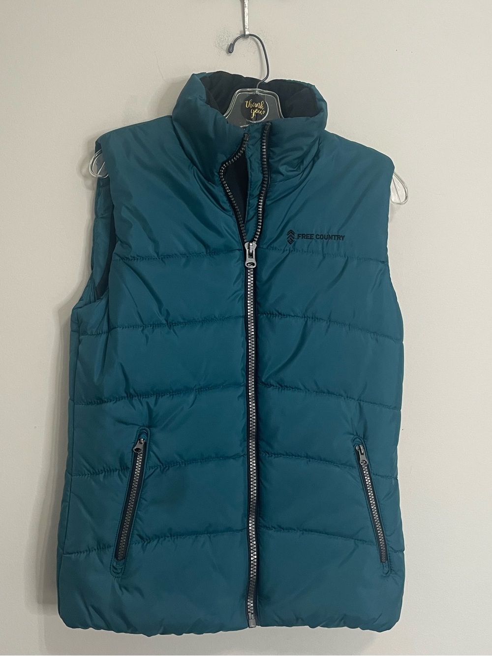 Free Country Teal Quilted Puffer Vest - Women's Size Small